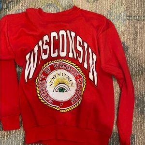 Wisconsin red sweatshirt
